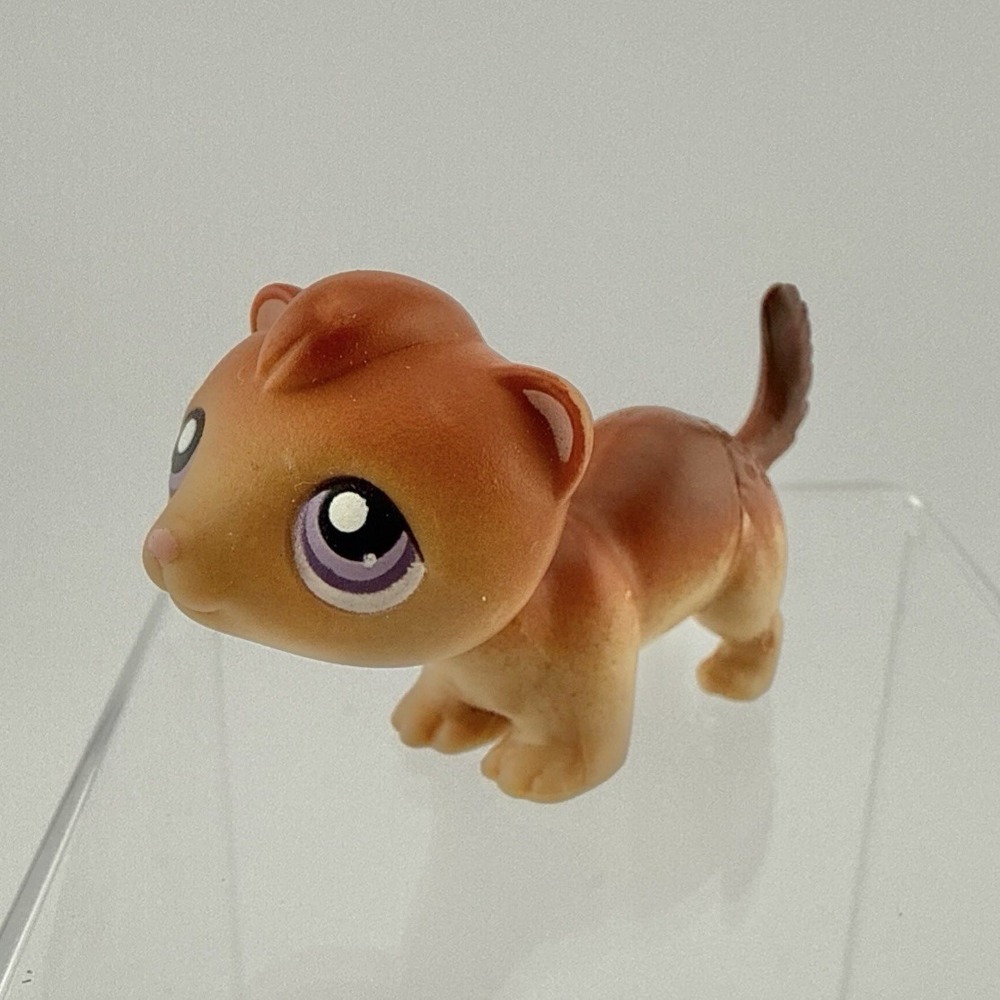 Littlest Pet Shop LPS #260 Brown Ferret Purple Eyes Hasbro 2004 Vintage - Picture 2 of 5